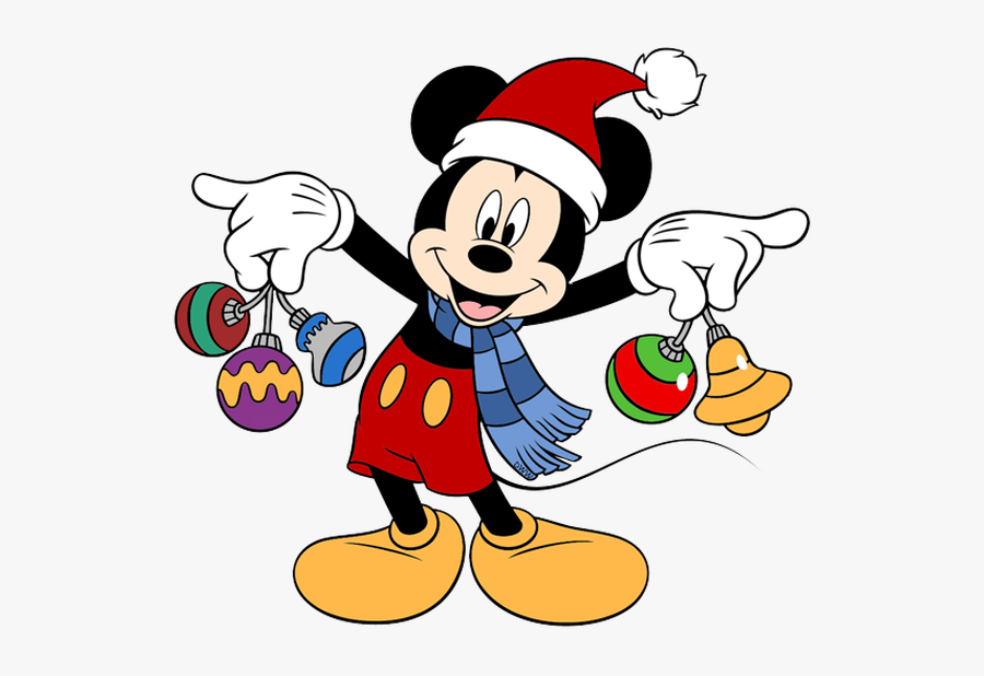 Mickey Mouse At Christmas, Transparent Clipart