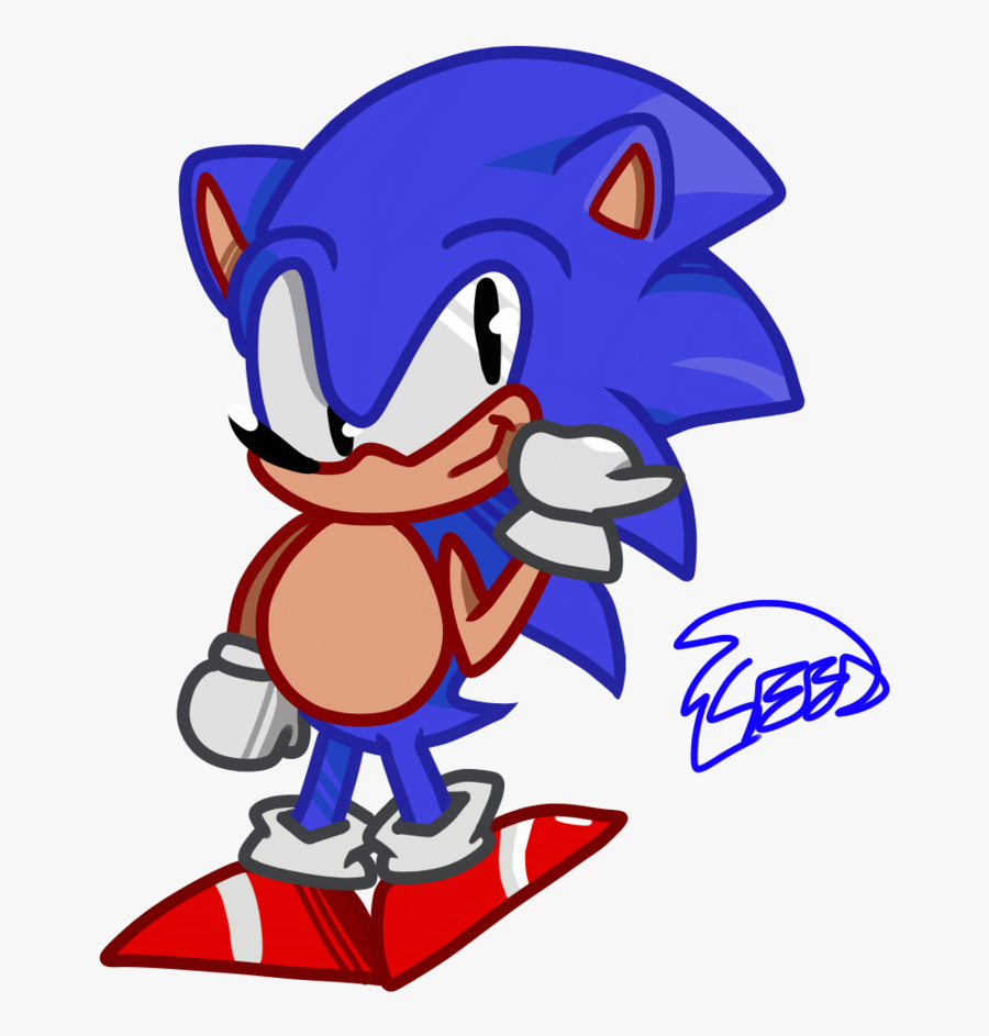 Sonic 2 Styled Sonic - Sonic Para Colorear La Cara, Transparent Clipart