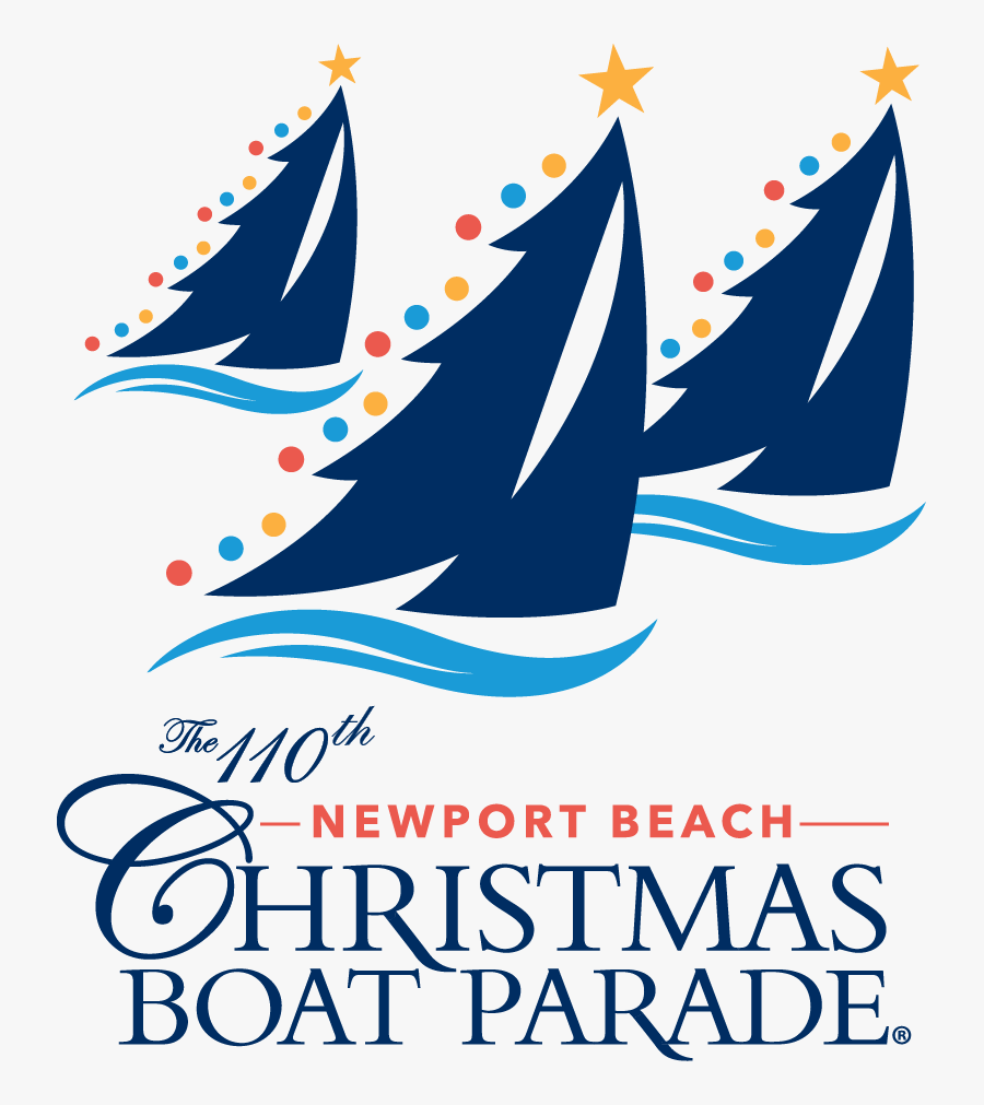 December Clipart Festival Lights - Newport Beach Christmas Boat Parade Logo, Transparent Clipart