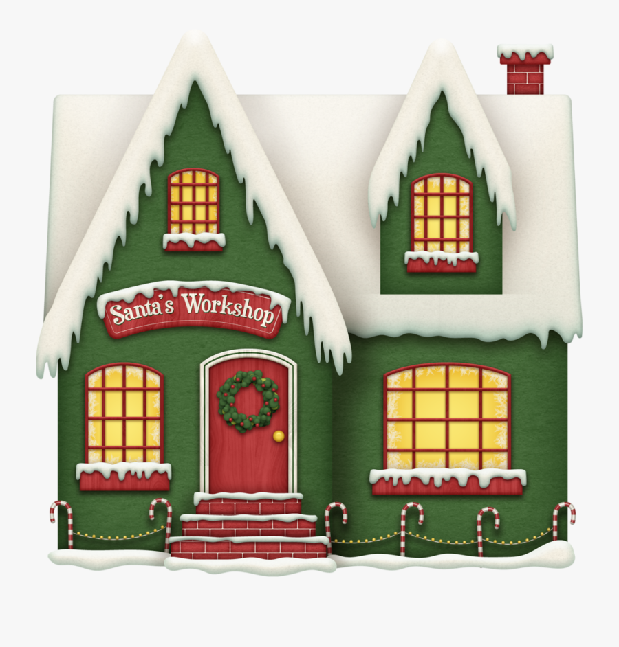 Christmas Santa Workshop Clipart, Transparent Clipart