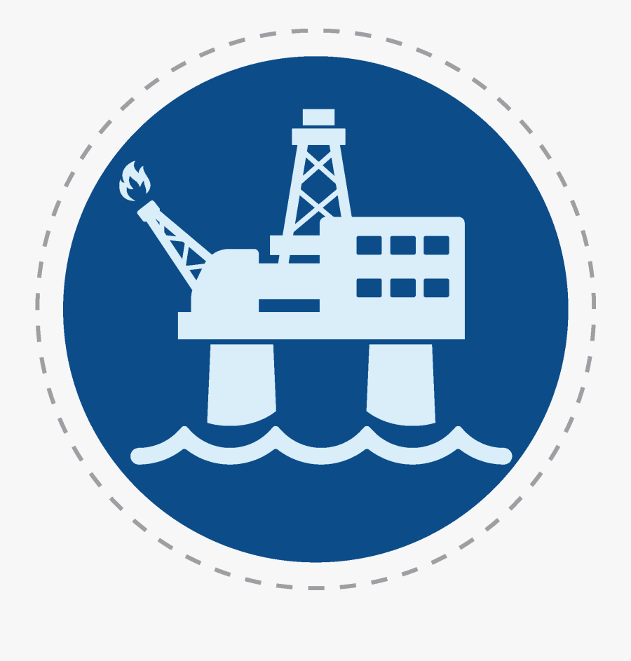 Oil Clipart Oil Derrick - Oil Rig Icon Blue, Transparent Clipart