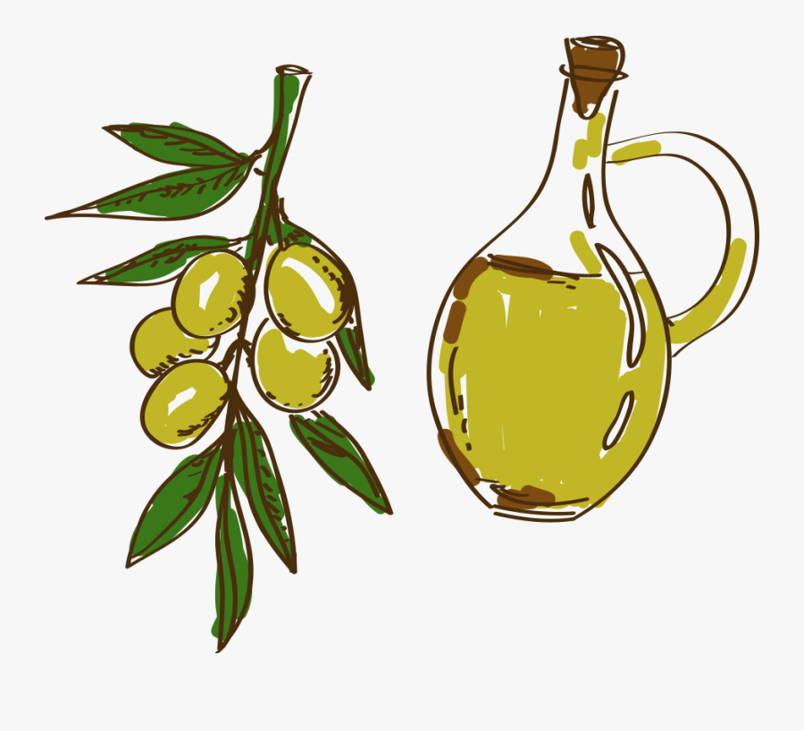 Olive Oil Painted Transprent Png Free Download - Transparent Olive Oil Cartoon, Transparent Clipart
