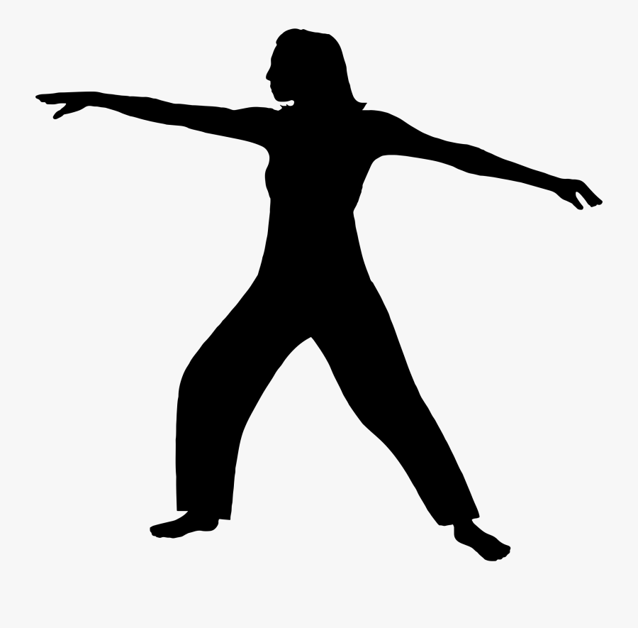 Female Fitness Silhouette Clipart - Tai Chi Clipart, Transparent Clipart