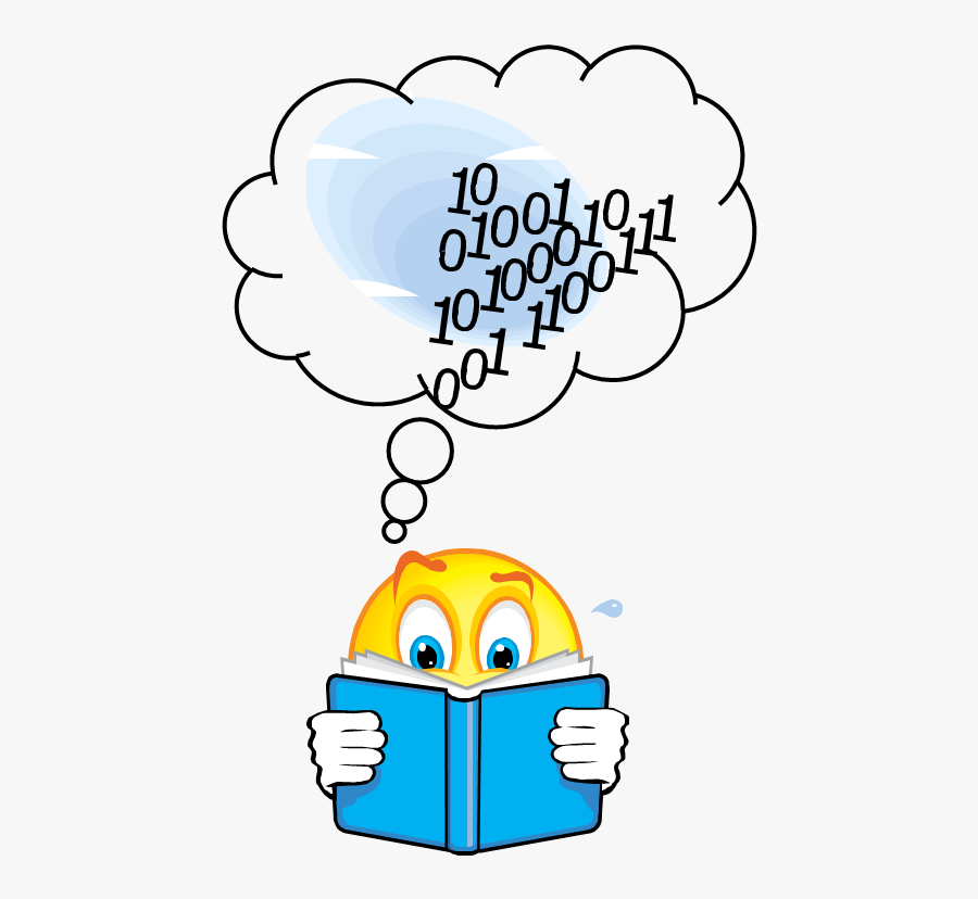 They Are The Things That Readers Do So That Meaning - Emoji Reading A Book, Transparent Clipart