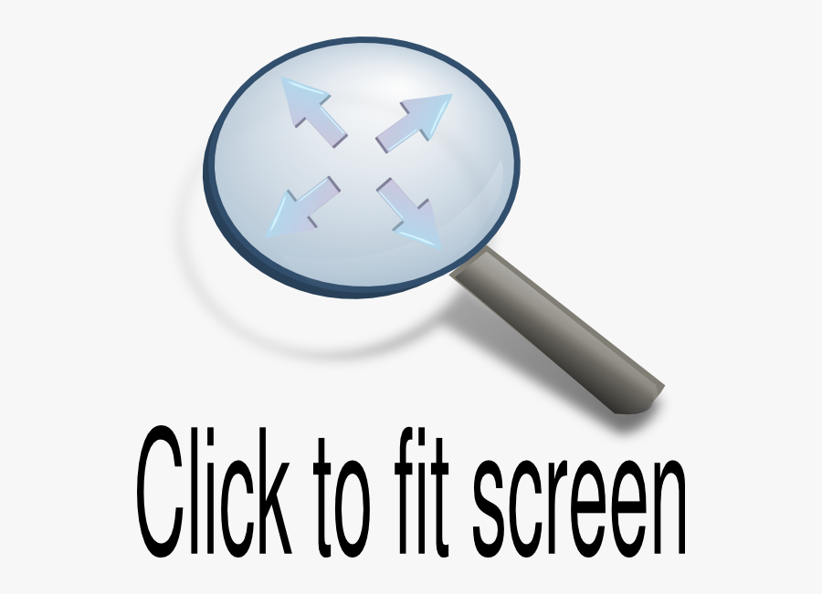 Click To Fit Screen Svg Clip Arts - Magnifying Glass Clipart, Transparent Clipart