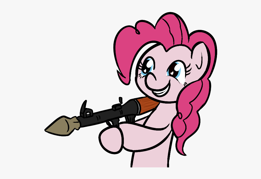 Niksiekins, Gun, Pinkie Pie, Rocket Launcher, Rpg, - Cartoon, Transparent Clipart