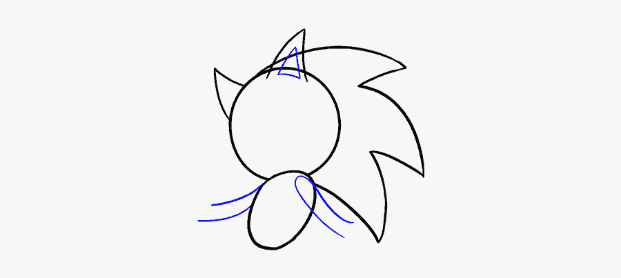How To Draw Sonic The Hedgehog - Cartoon, Transparent Clipart