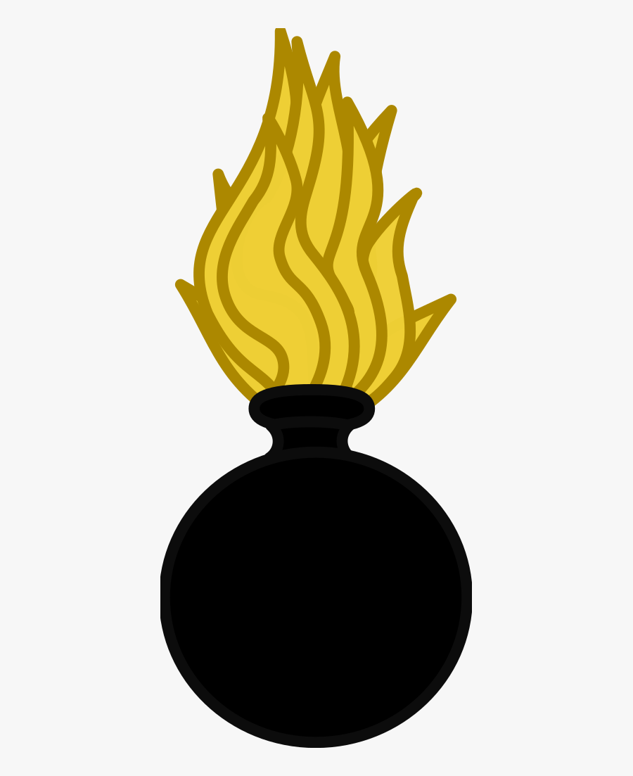 Flaming Grenade, Transparent Clipart