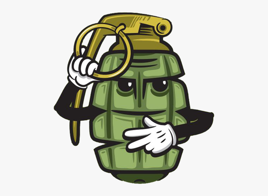 Clip Art Cartoon Grenade - Grenade Sticker, Transparent Clipart