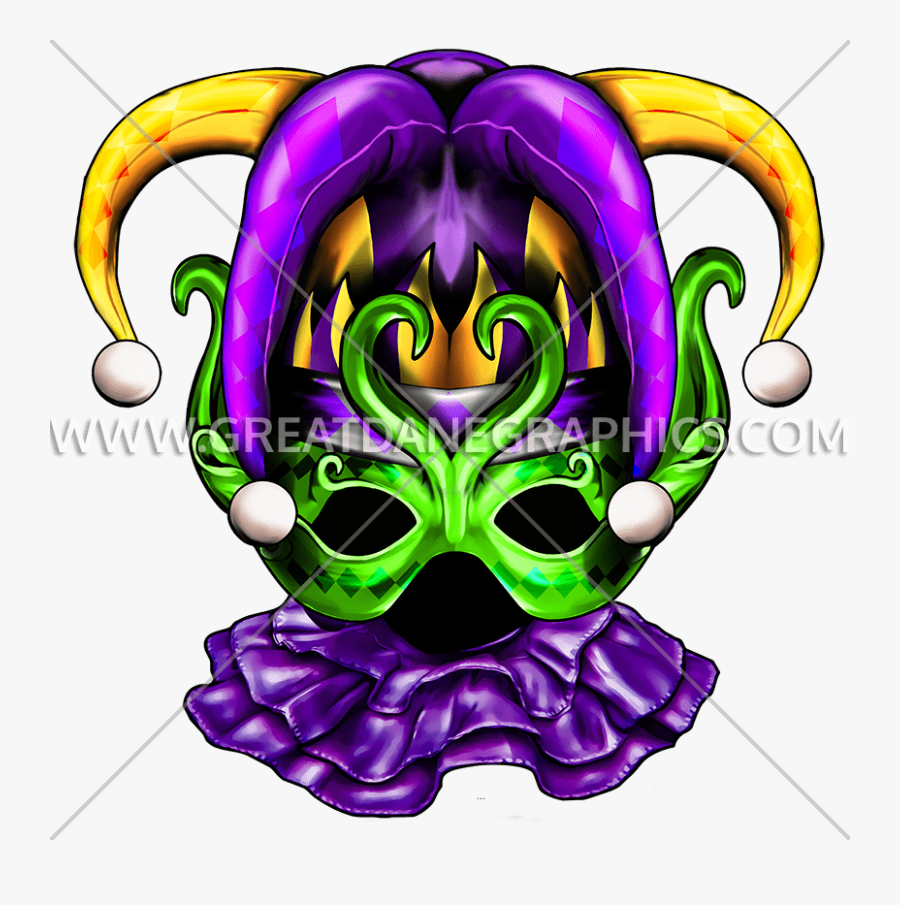 Mardi Gras Jester Mask - Mask Design Mardi Gras Jester Clipart, Transparent Clipart