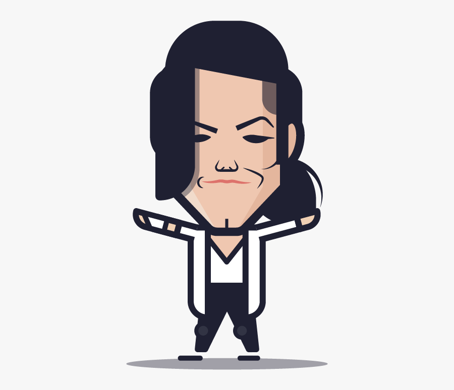 Loogmoji Of Michael Jackson In Black Or White - Cartoon, Transparent Clipart
