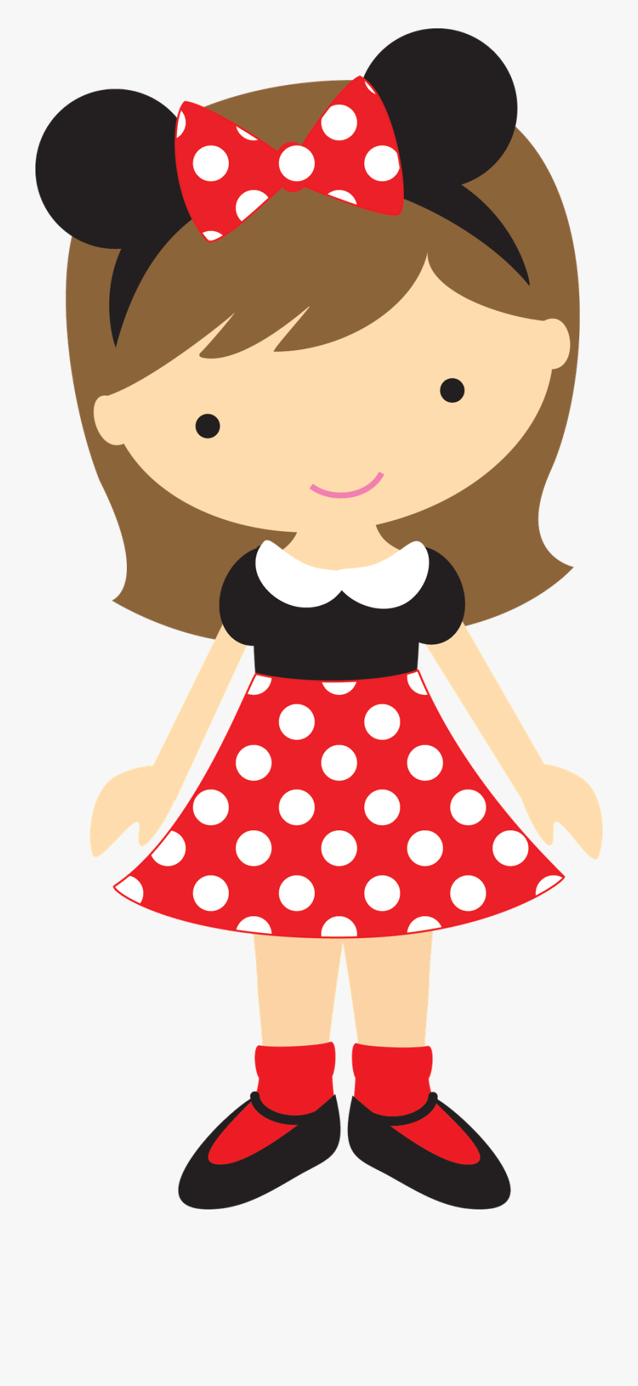 Cartoon People At Getdrawings - Minnie Mouse Girl Clipart, Transparent Clipart