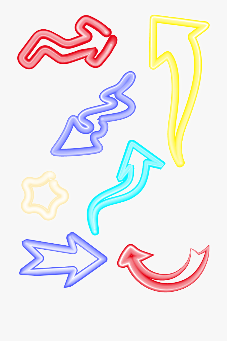 Neon Special Effects Color Personality Arrow Ai Vector, Transparent Clipart