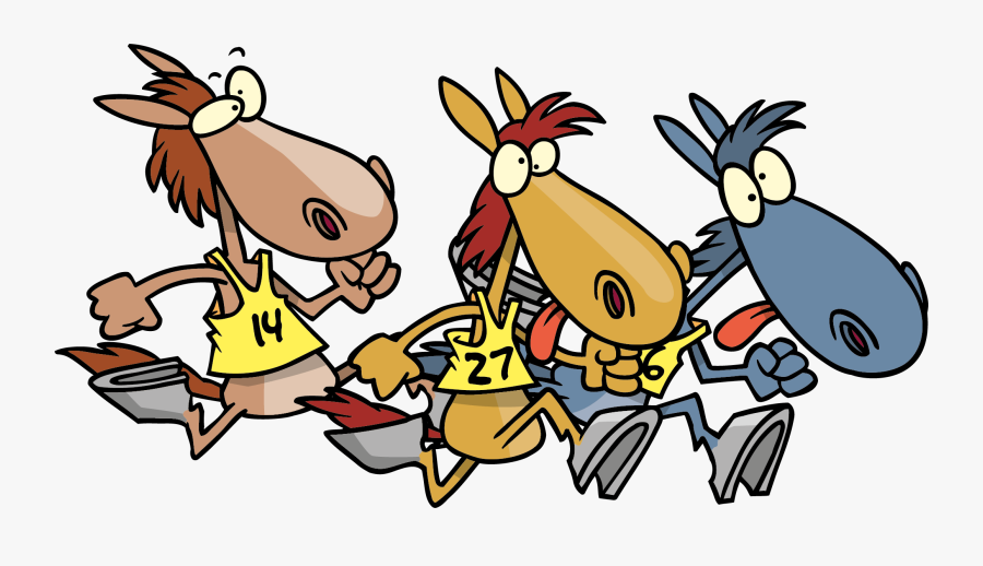 Cartoon Horse Racing Clipart, Transparent Clipart
