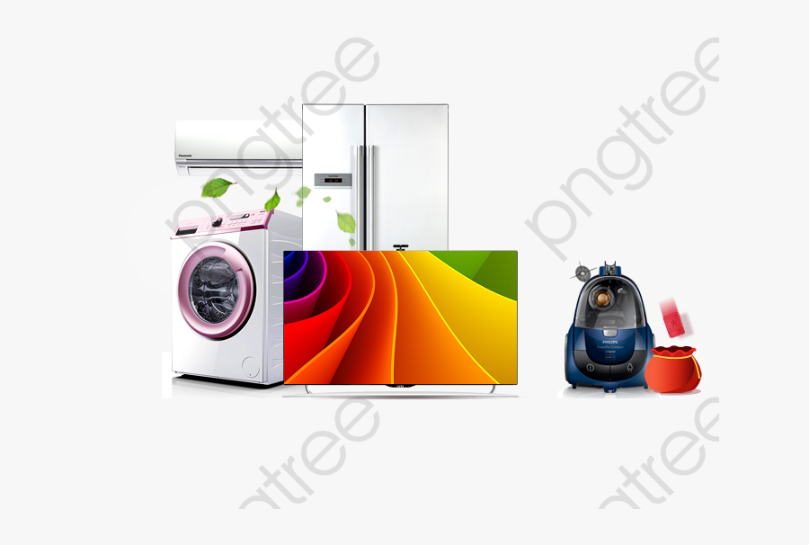Creative Washing Machine Tv - Colorful, Transparent Clipart