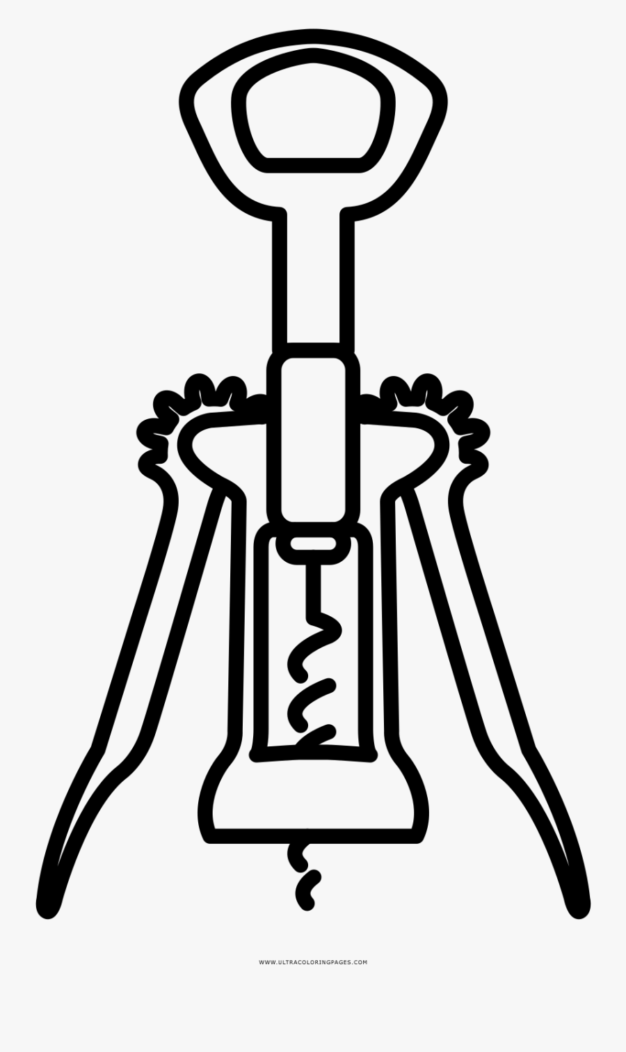 Bottle Opener Coloring Page - Wine Opener Coloring Page, Transparent Clipart