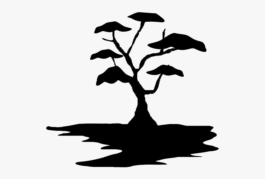 Tree Stump Clipart - Silhouette Of African Trees, Transparent Clipart