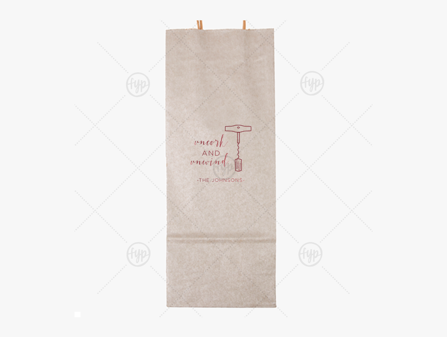 Our Personalized Metallic Silver Wine Gift Bag With - Paper, Transparent Clipart