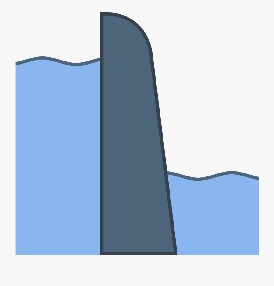 This Is An Image Of Two Sets Of Wavy Lines With A Dam - Png Dam, Transparent Clipart