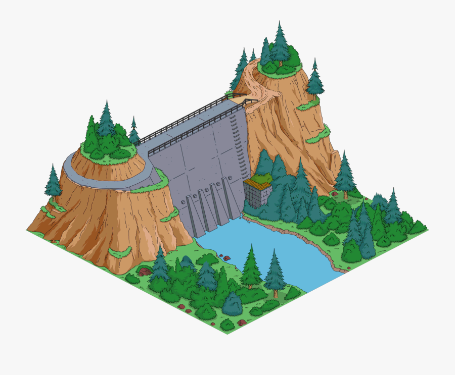 Clip Art Hoover Dam Wiki - Tapped Out Springfield Dam, Transparent Clipart