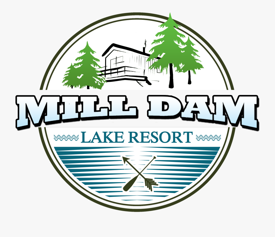 Clip Art Mill Dam Lake Resort - Emblem, Transparent Clipart