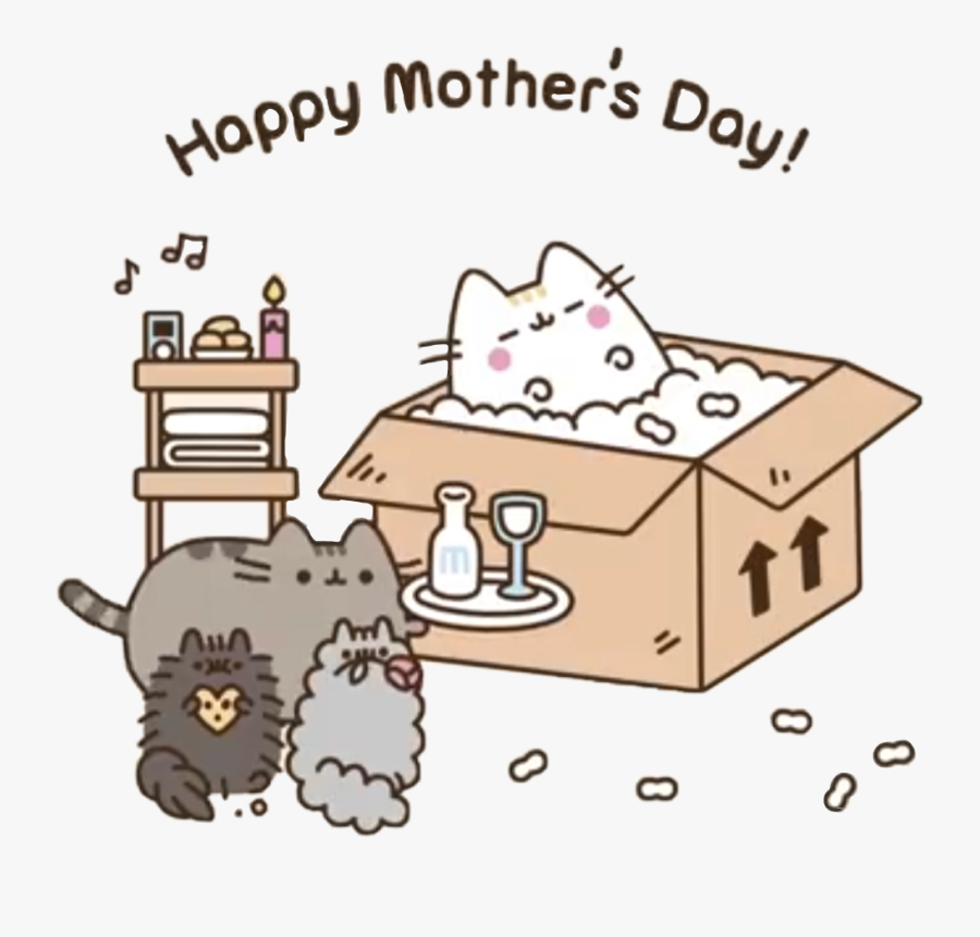 Day Pusheen Cat Easy Draw Pusheen Cat with Mom Pusheen Cat-Special Mothers Day...