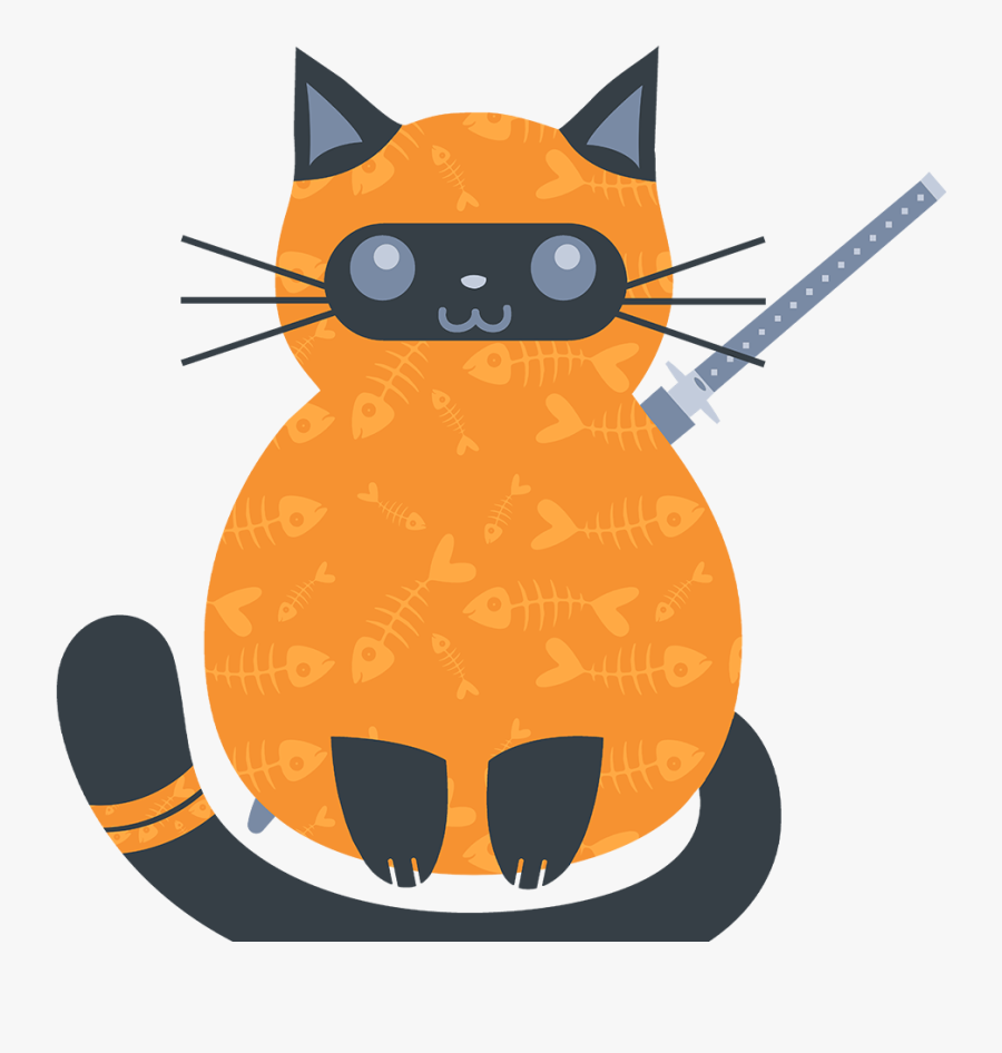 Fat Cat Ninja - Fat Cat Ninja - Game For Cats, Transparent Clipart