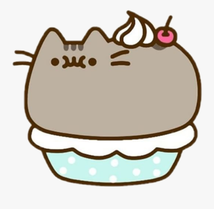 Transparent Fat Cat Clipart - Pusheen In A Cupcake, Transparent Clipart