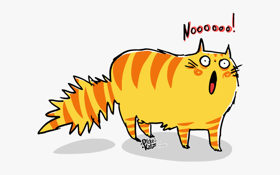 Dicke Katze & Friends Fat Cat Plush By George Stetar - Anxious Cat Clipart, Transparent Clipart