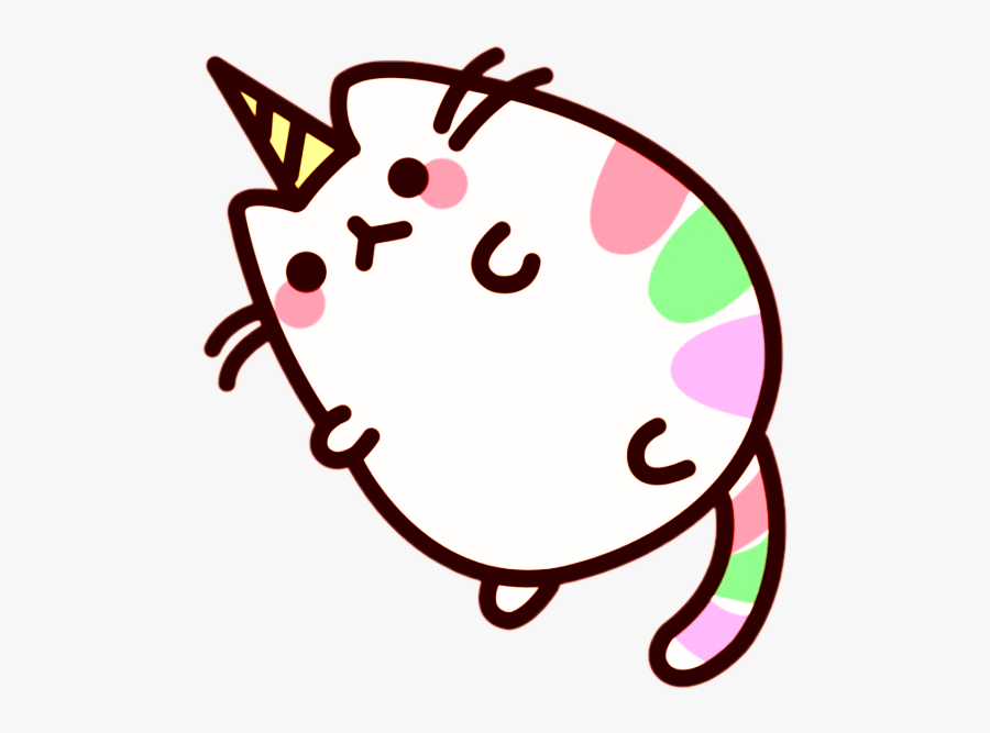 Transparent Fat Cat Clipart - Unicorn Cute Pusheen Cat, Transparent Clipart