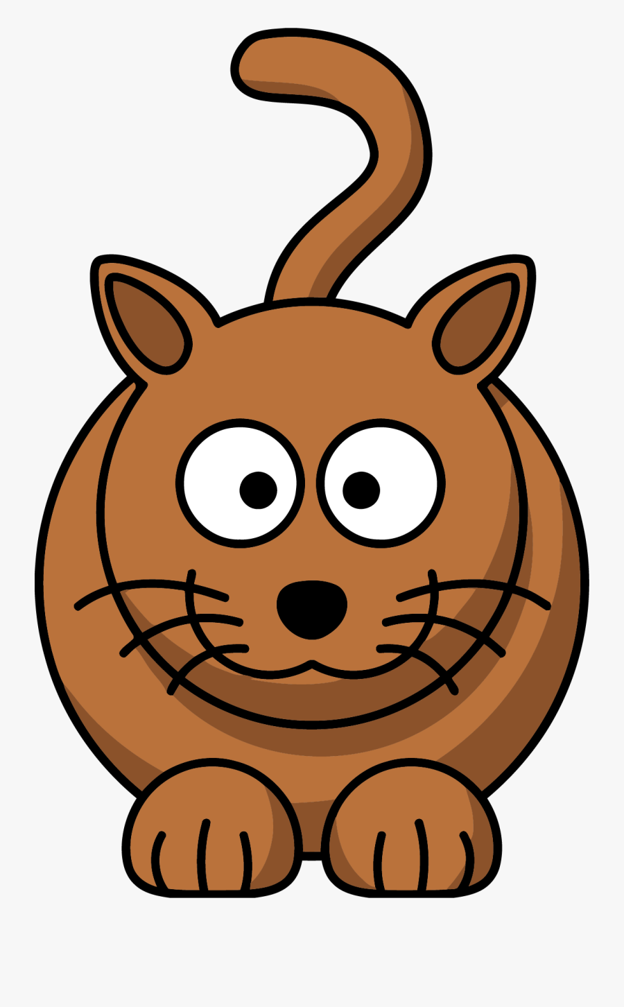 Brown Cat Clipart, Transparent Clipart