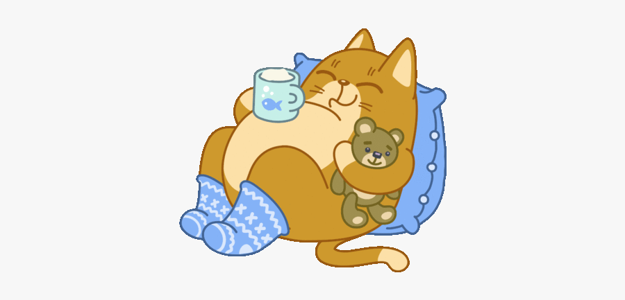 #cat #fatcat #sticker #stickers #snuggle #cuddle #warm - Teodor The Cat, Transparent Clipart