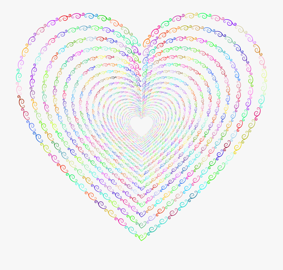 Prismatic Flourish Tunnel No Background Icons Png - Heart, Transparent Clipart