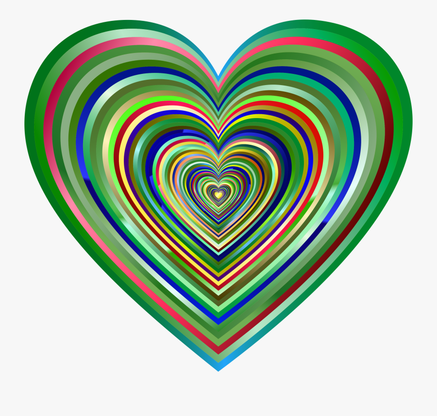 Psychedelic Hearts Png, Transparent Clipart