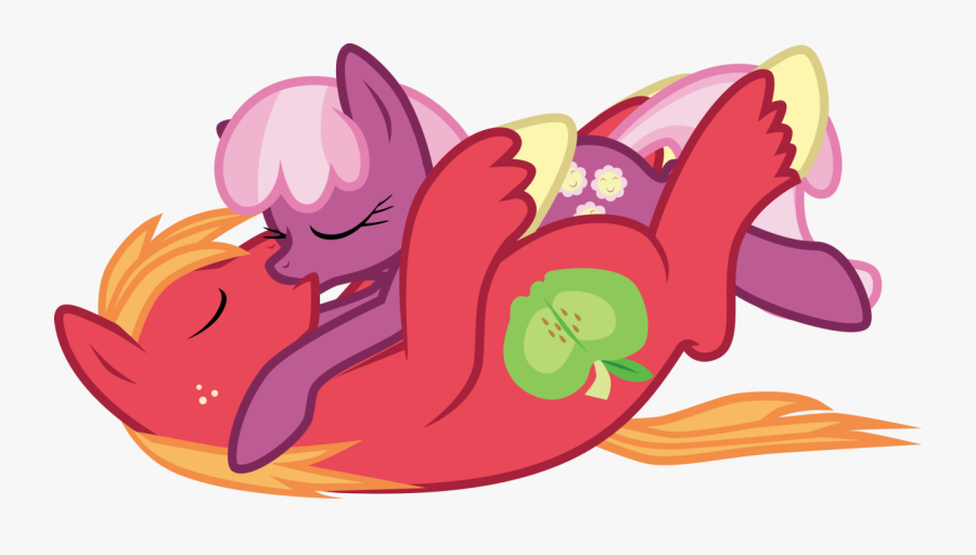 Cheerilee, Cheerimac, Earth Pony, Kissing, Male, Pony, - My Little Pony Cheerilee And Big Mac, Transparent Clipart