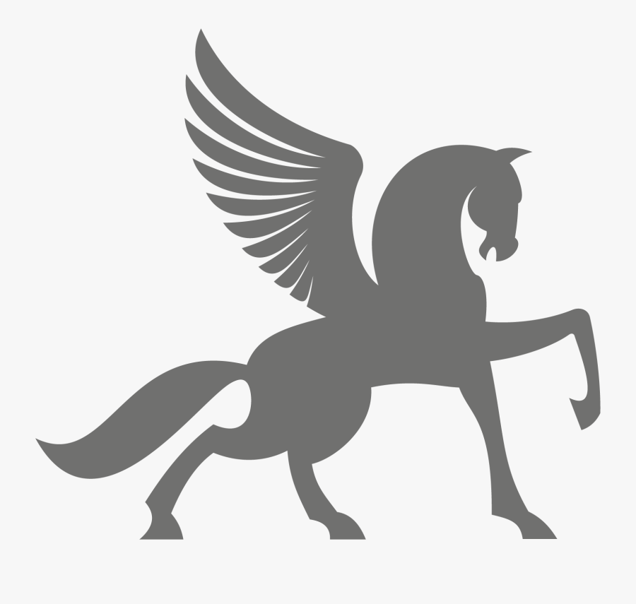 Pegasus Fire And Security Vector Graphics - Heraldic Animals, Transparent Clipart
