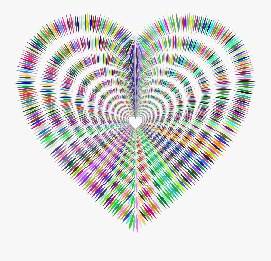 Prismatic Sharp Spiky Heart Tunnel Clip Arts, Transparent Clipart