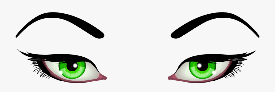 Female Eyes Green Png Clip Art - Cartoon Female Eyes Png, Transparent Clipart