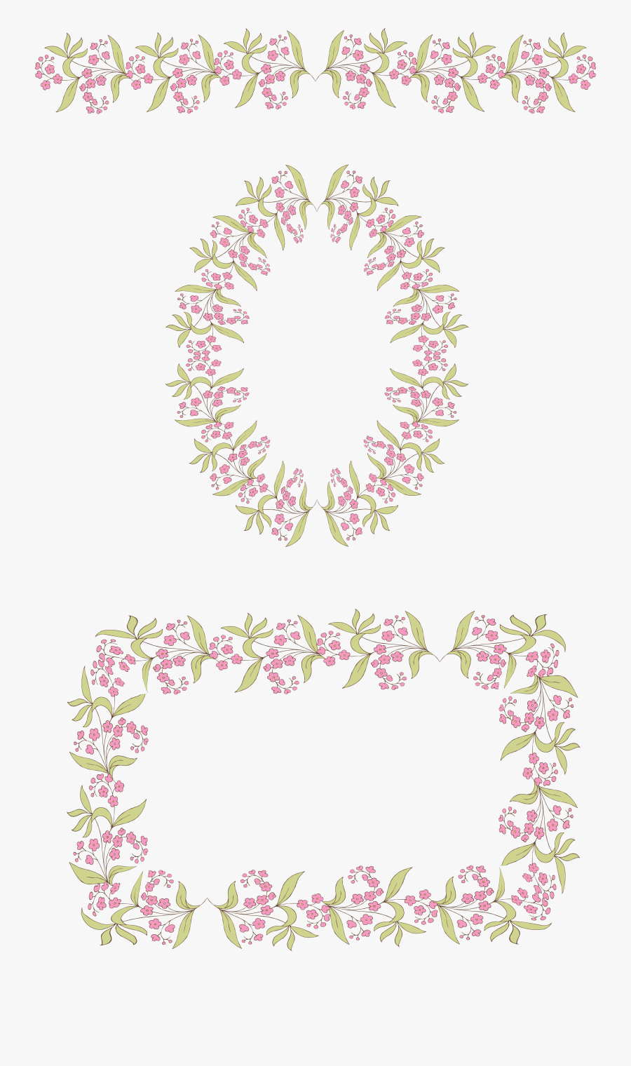 Vintage Floral Clip Art Free - Vintage Flowers Border Clip Art, Transparent Clipart