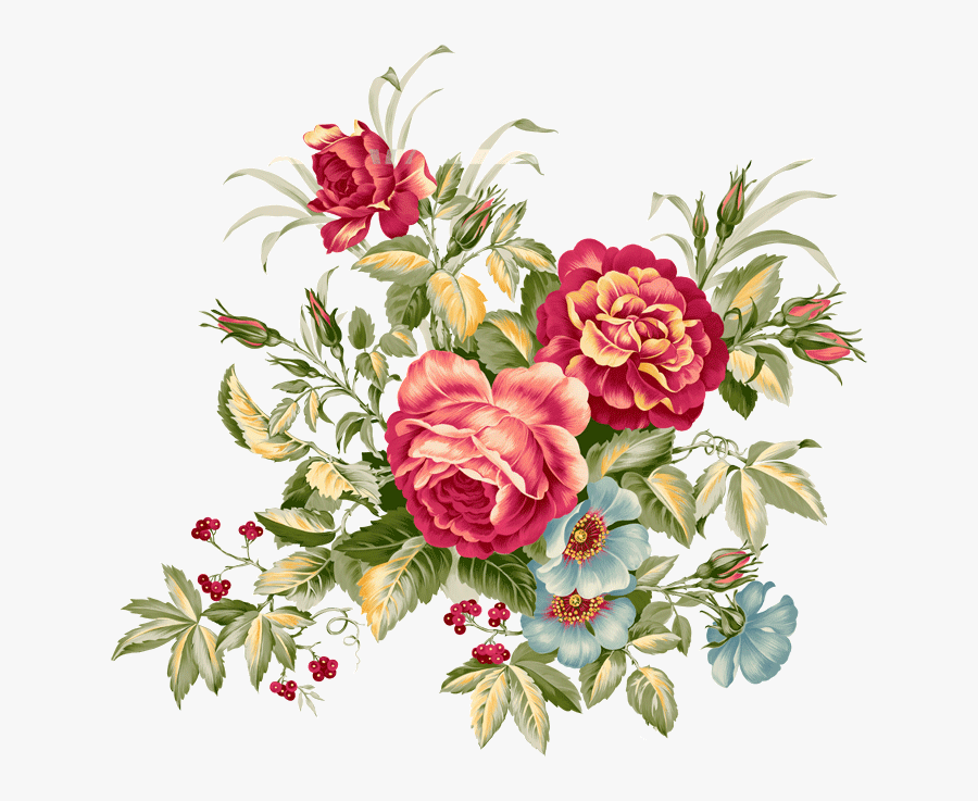 Transparent Flowers Vintage Png - Vintage Floral Pattern Png, Transparent Clipart