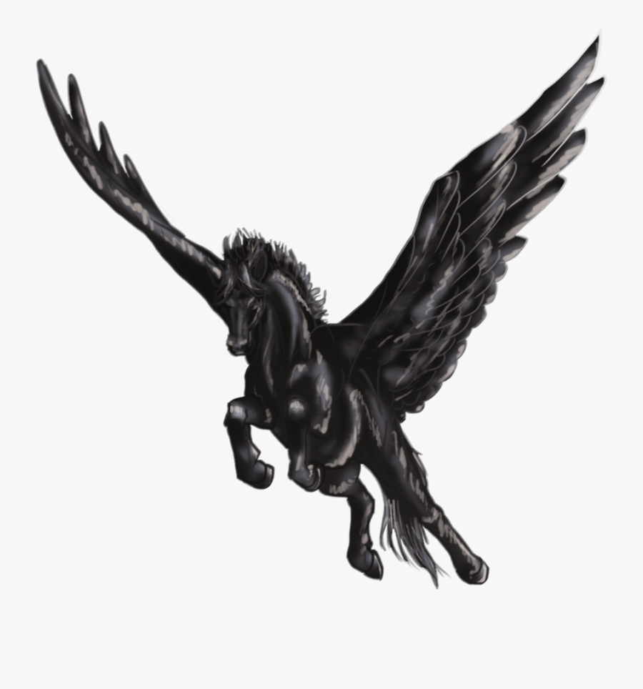 Black Pegasus - Transparent Pegasus Png, Transparent Clipart