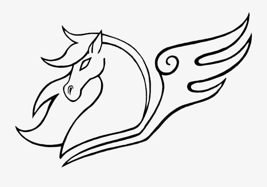 Transparent Pegasus Clipart - Pegasus Outlines, Transparent Clipart