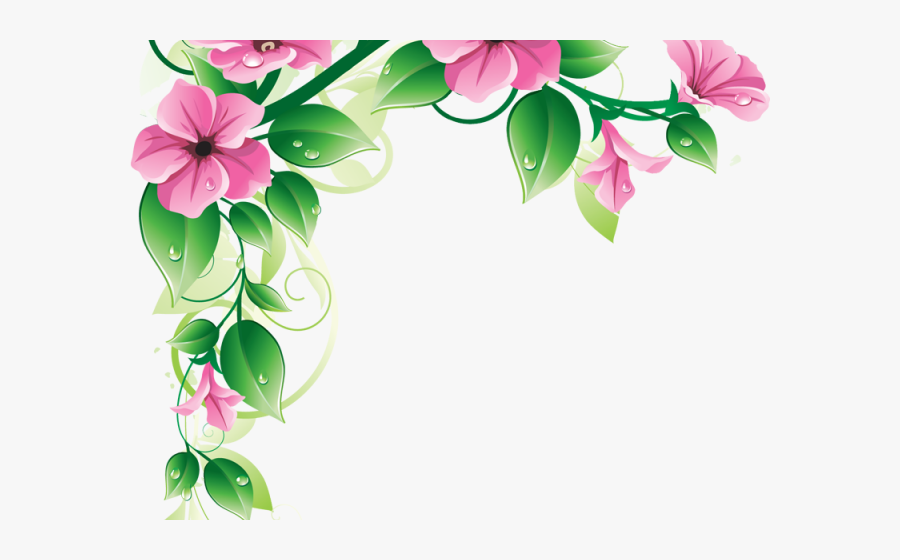 Vintage Flower Clipart Banner - Flower Border Design Png, Transparent Clipart