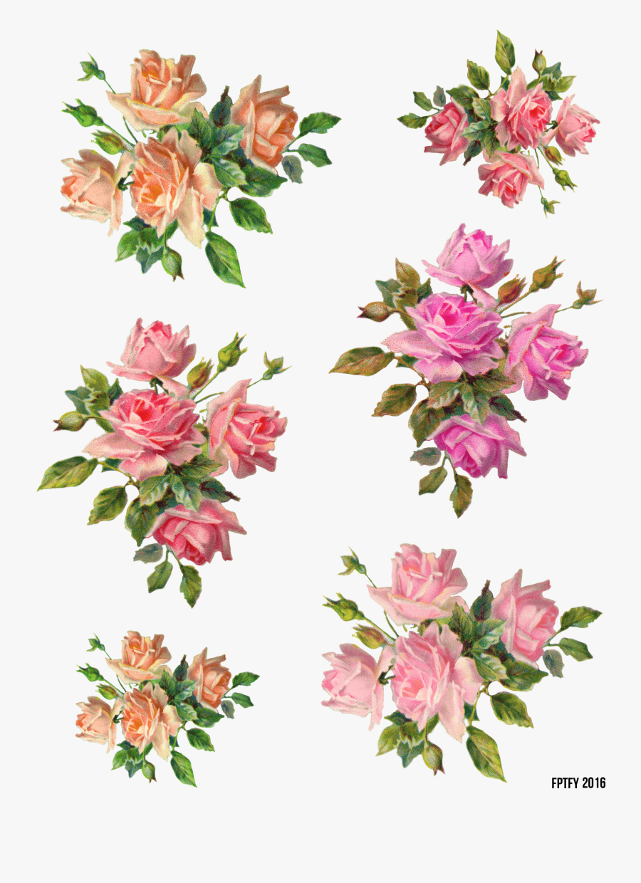 Peony Clipart Vintage - Vintage Flower Pattern Transparent, Transparent Clipart