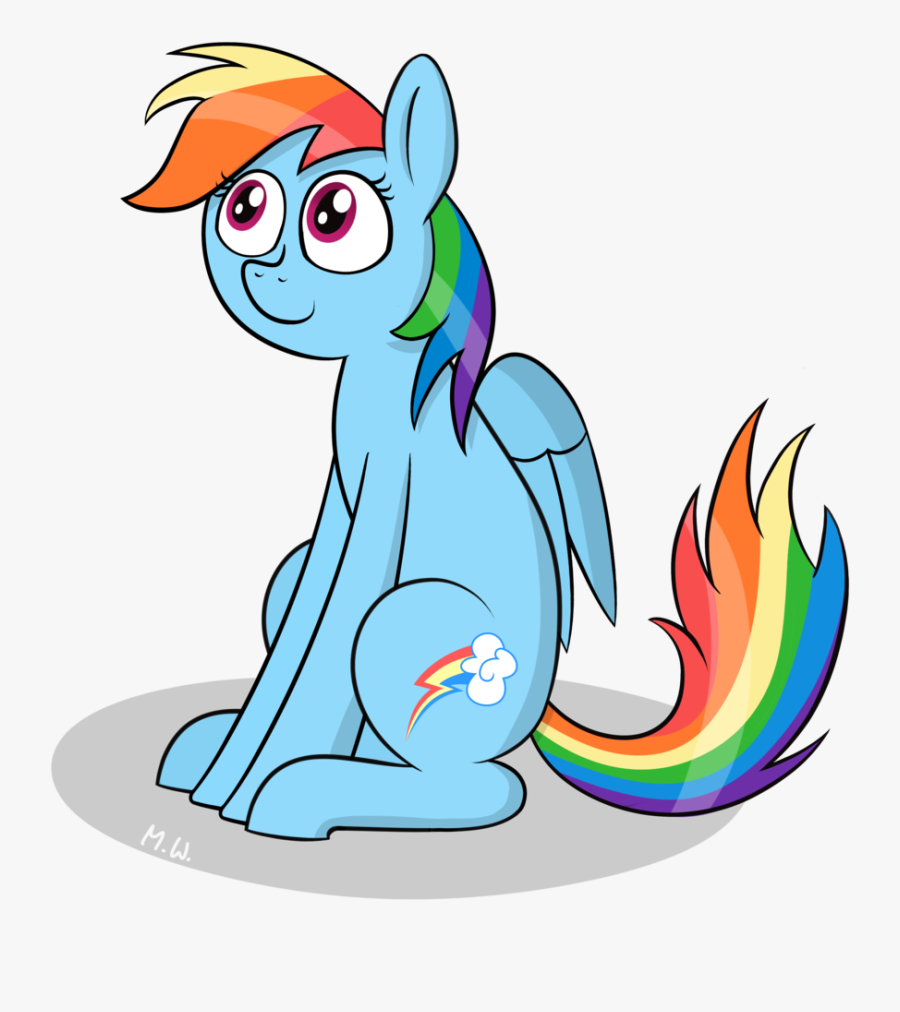 Mw, Female, Pony, Rainbow Dash, Safe, Simple Background, - Cartoon, Transparent Clipart