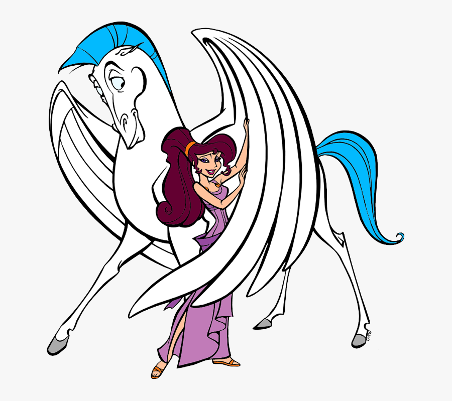Transparent Pegasus Clipart - Hercules Disney Megara And Pegasus, Transparent Clipart