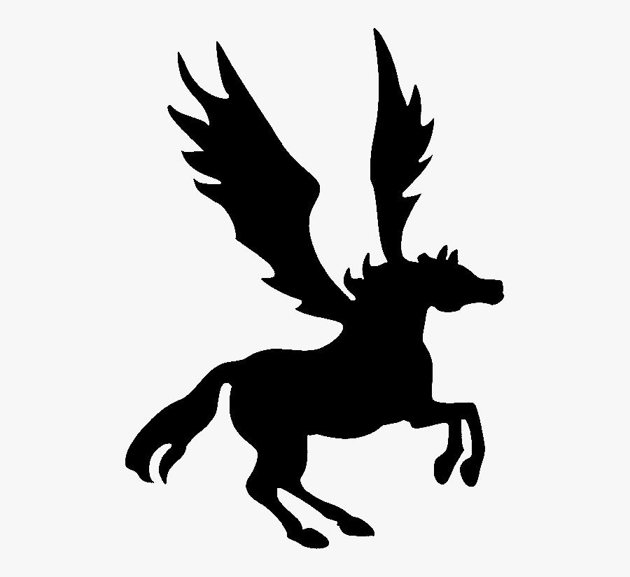 Stencils Pegasus Silhouettes Pinterest - Pegasus Stencil, Transparent Clipart