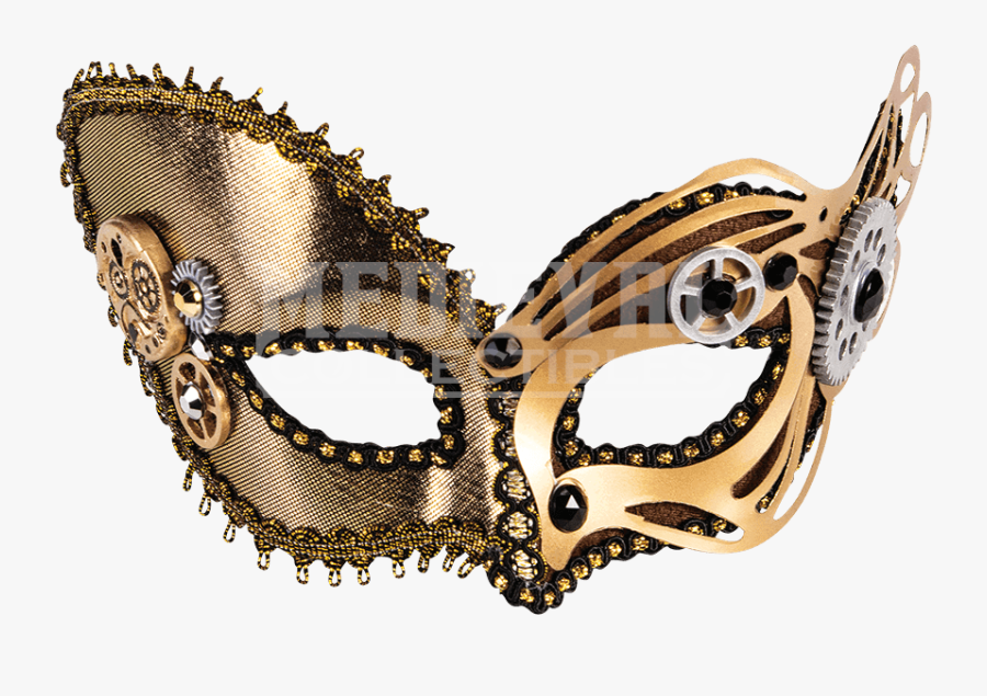Bronze Steampunk Masquerade Masks , Png Download - Neo Victorian Mask, Transparent Clipart