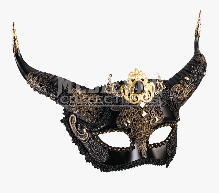 Transparent Mardi Gras Mask Clipart - Black And Gold Mask, Transparent Clipart