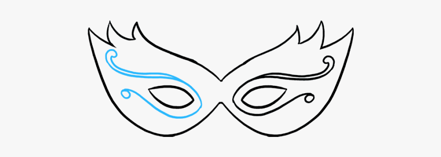 How To Draw A Mardi Gras Mask, Transparent Clipart